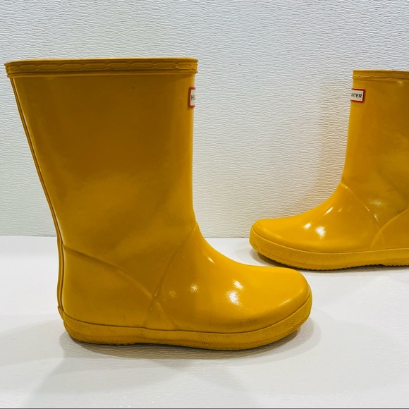 Hunter Other - HUNTER Kid’s Yellow Rain Boots Size 12 UK Unisex